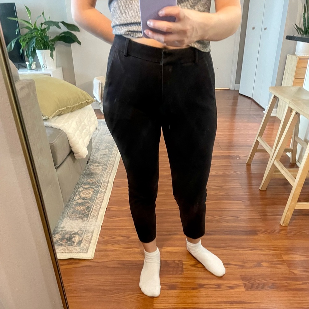 J Crew High-Rise Cameron Size 4 Black Pant